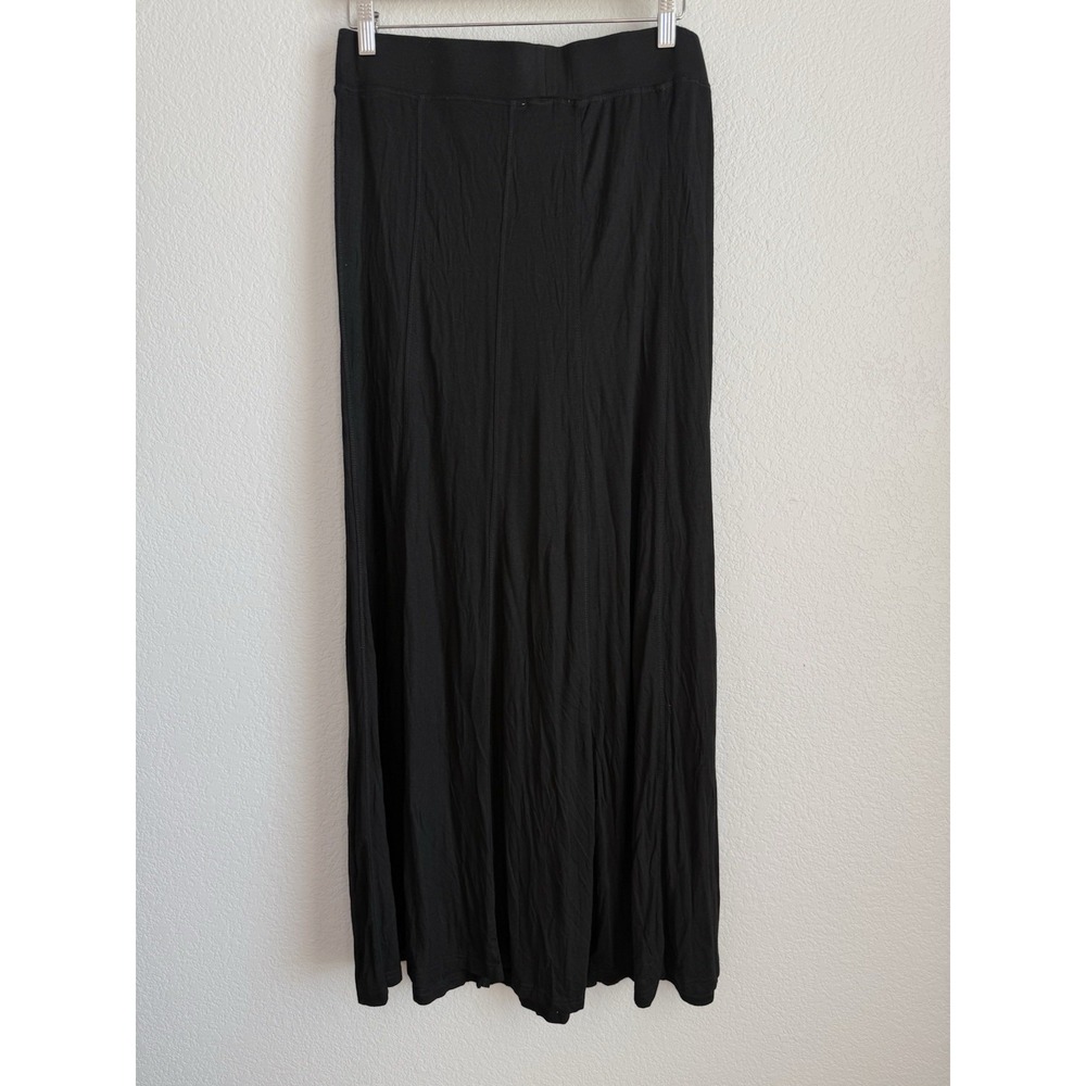 Umgee Maxi Skirt Size XL Pull On Black Jersey Boho Flowy Lightweight Casual - Picture 6 of 7